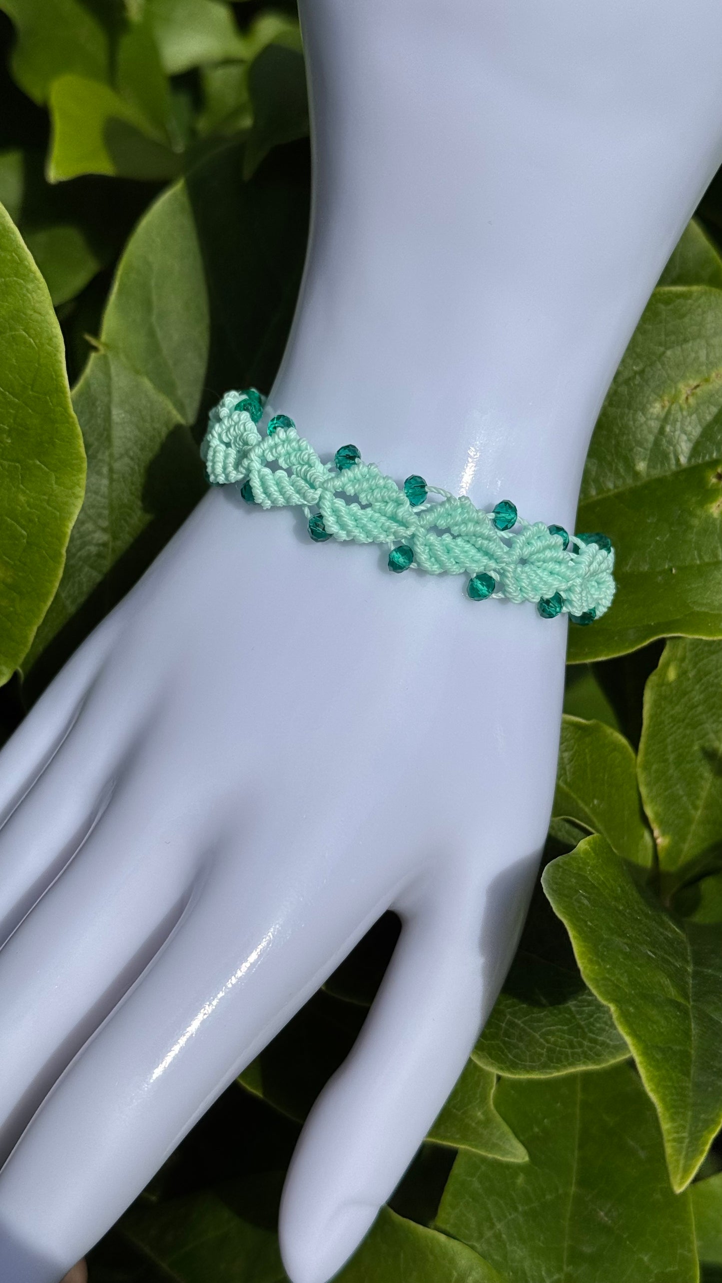 Makramee-Armband 🌿 Blättertanz